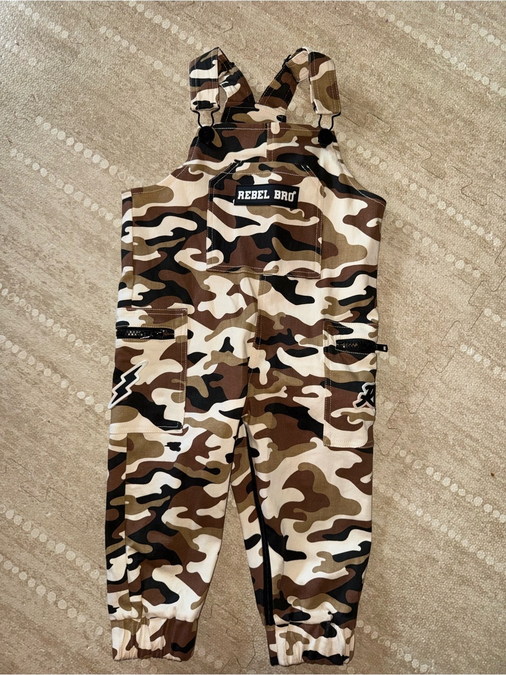 Kids' Camouflage Overalls - Brown Camo